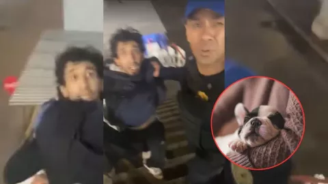 VIDEO: Policías corren del Metro CDMX a joven por llevar a su perrito en mochila