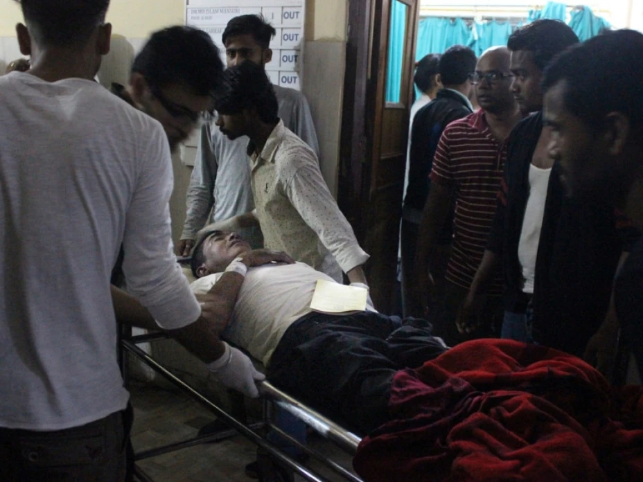 Heridos en Nepal.