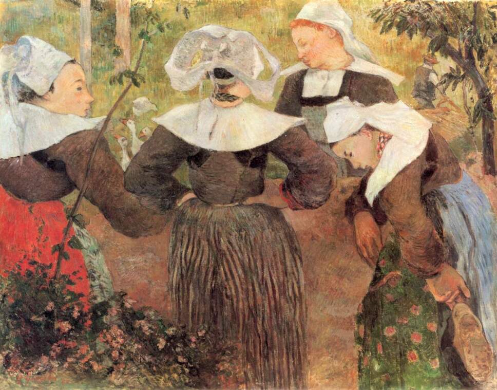 obras de paul gauguin cuatro bretonas