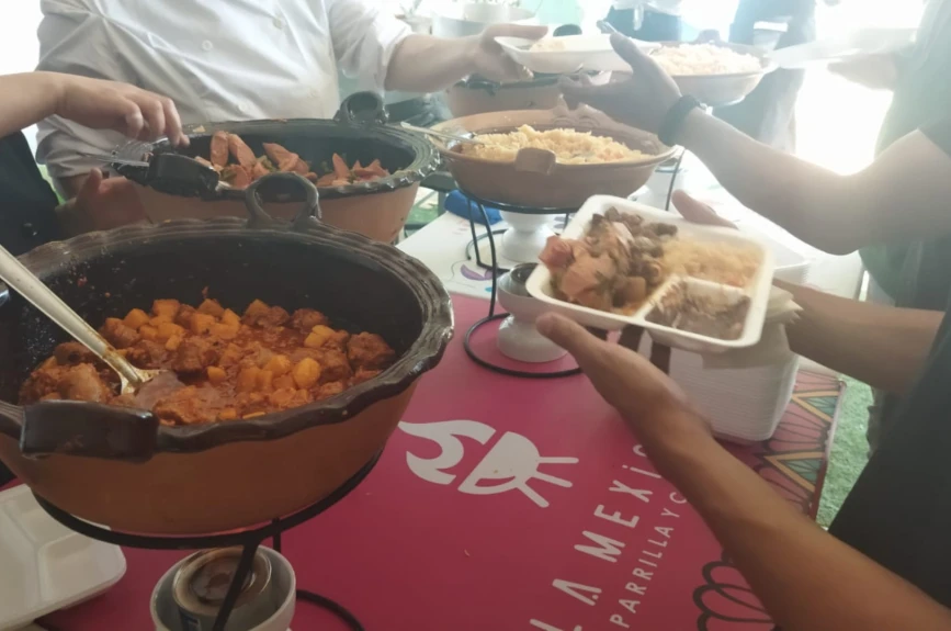 Ricos y deliciosos platillos tuvimos en el centro de acopio
