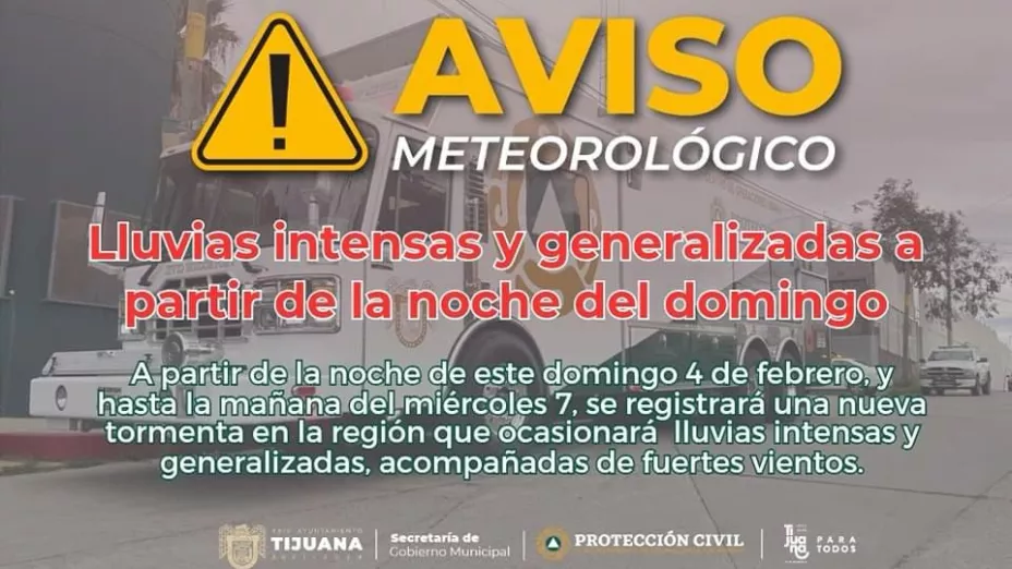 Lluvias en Tijuana