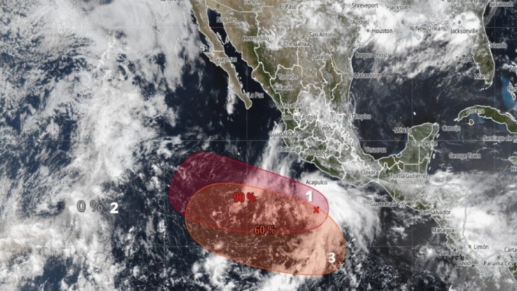 Vigilan tres zonas de baja presión en el Pacífico; una de ellas se convertiría en huracán
