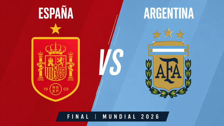 España vs Argentina, Gran Final de la Copa Mundial de la FIFA 2026.