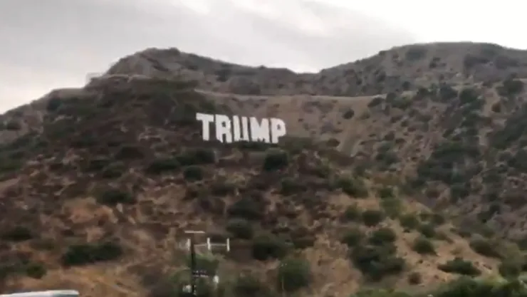 Letrero de Trump