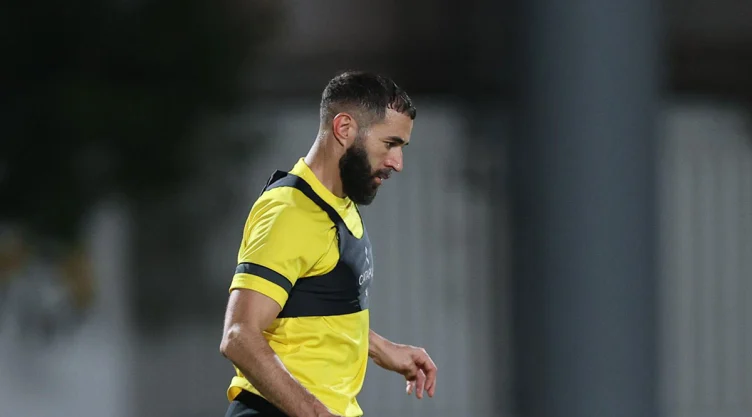 Karim Benzema en entrenamiento