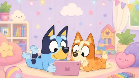 Bluey y Peppa Pig tarea solos