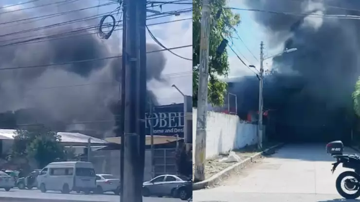 Incendio en Cancún HOY: Fuerte fuego en Av. López Portillo moviliza a bomberos