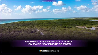 Cozumel: Temperatura y clima HOY 24 de noviembre de 2025