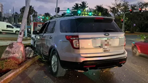 Fuerte accidente tempranero HOY en la avenida Bonampak de Cancún 1