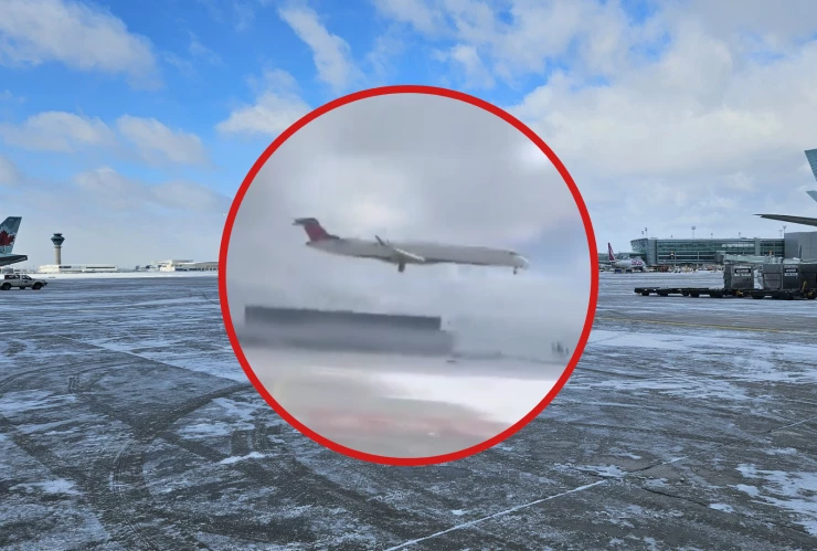¿Qué pasó con el avión que se estrelló en el aeropuerto de Toronto Video viral revela el momento del impacto.png