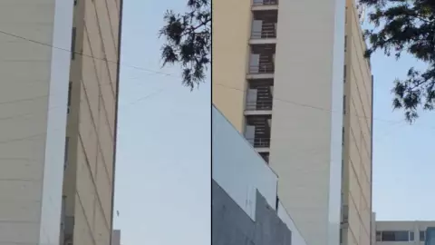 Desprendimiento de edificio