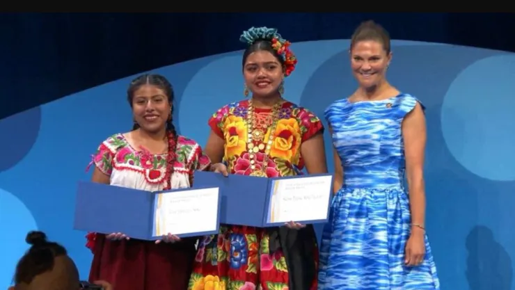 Shanni y Rosa, jóvenes oaxaqueñas, obtienen diploma de excelencia en Premio Mundial del Agua en Suecia