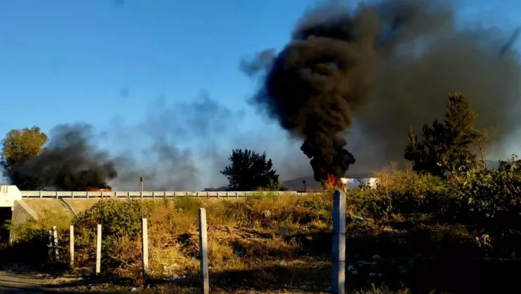 Se presentó quema de vehículos durante ataque en la Guardia Nacional entre Michoacán y Jalisco