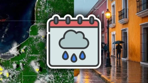 ¡Atención! Hora EXACTA en que habrá lluvias en Campeche HOY, lunes 8 de diciembre de 2025
