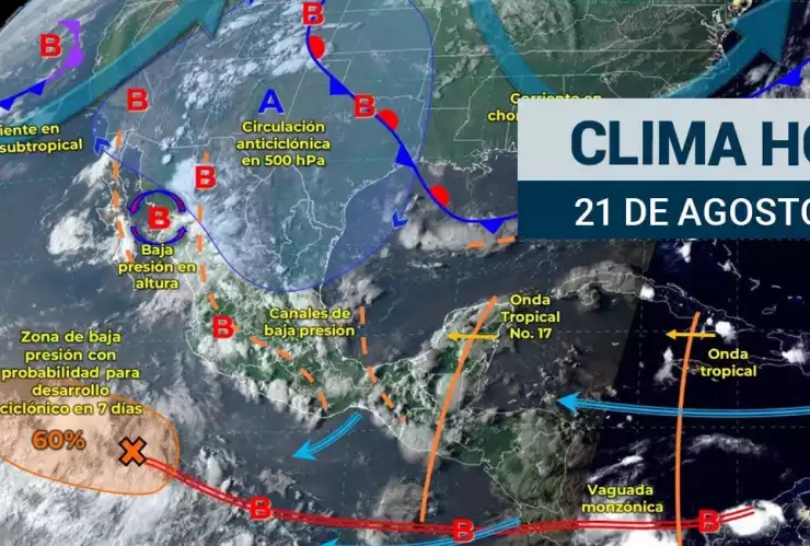 Conoce aquí las condiciones climatológicas para este 21 de agosto.