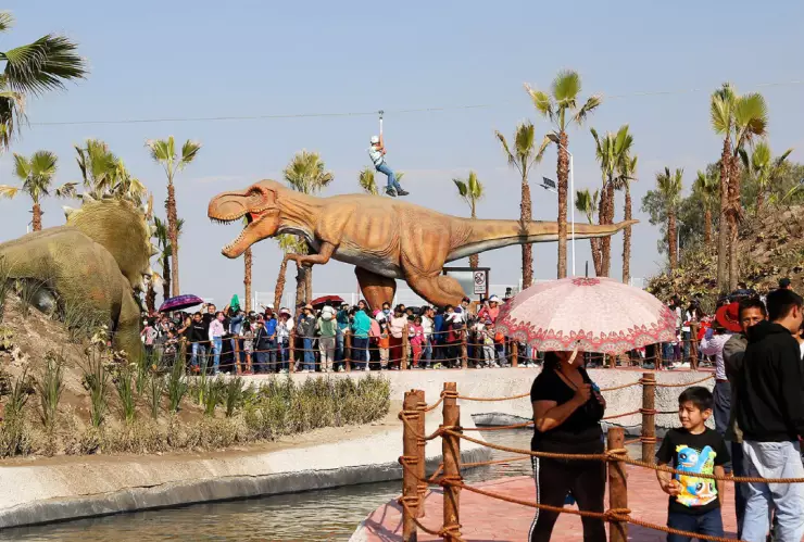 En Chimalpark podrás conocer a los dinosaurios.