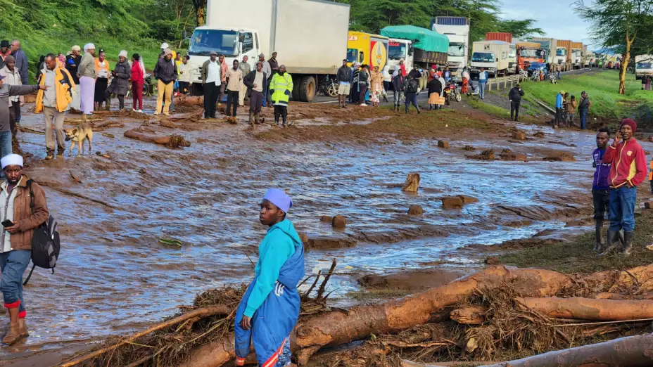 Ruptura de una represa en Nakuru, Kenia.