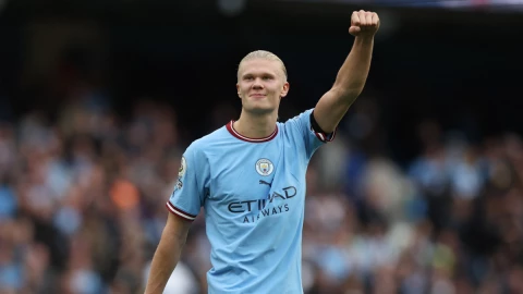 Erling Haaland con el Manchester City