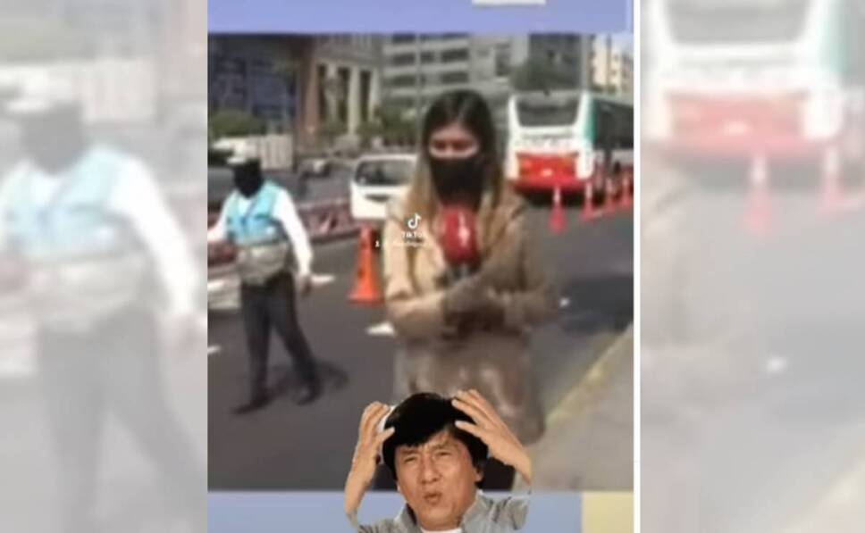 Reportera se distrae y baila en vivo, nadie le avisó