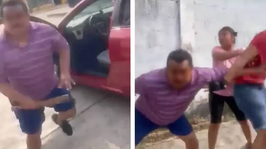 Hombre golpea a su hija y a yerno con bat