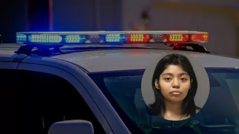 Patrulla de policía y foro de Marlene Rodríguez, acusada de apuñalar a su hermano en Nueva Jersey.