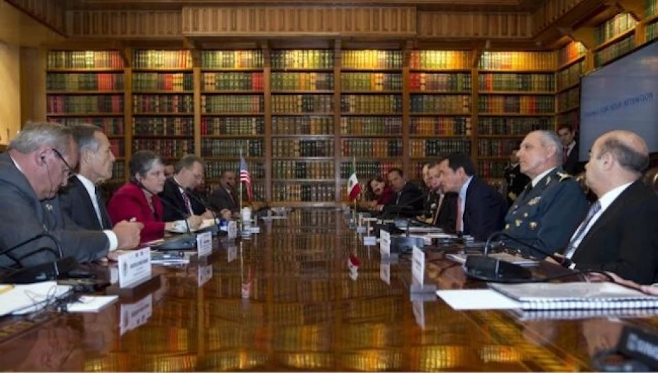 El secretario de Gobernación en la reunión de trabajo con la Secretaria Janet Napolitano