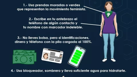 Infografia 8M 2023 recomendaciones para asistir