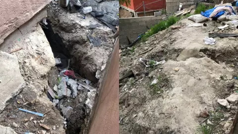 Deslizamiento de tierra en Herradura Sur afecta viviendas de Tijuana