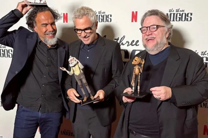 Alfonso, Guillermo e Iñárritu pinocchio movie.jpg