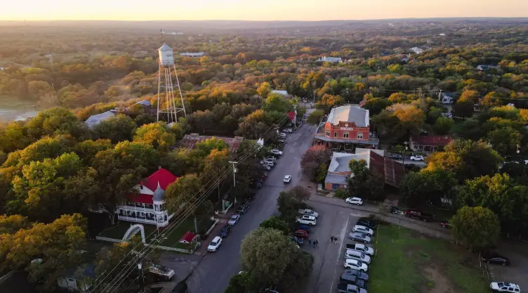 la bonita ciudad de New Braunfels en Texas
