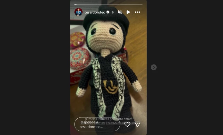 César Doroteo mostró lleno de agradecimiento a su ‘hijo’ de tejido.jpg