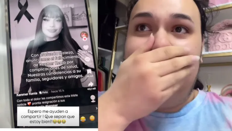 Tiktoker Kenmer Kenia desmiente su muerte en TikTok tras cirugía