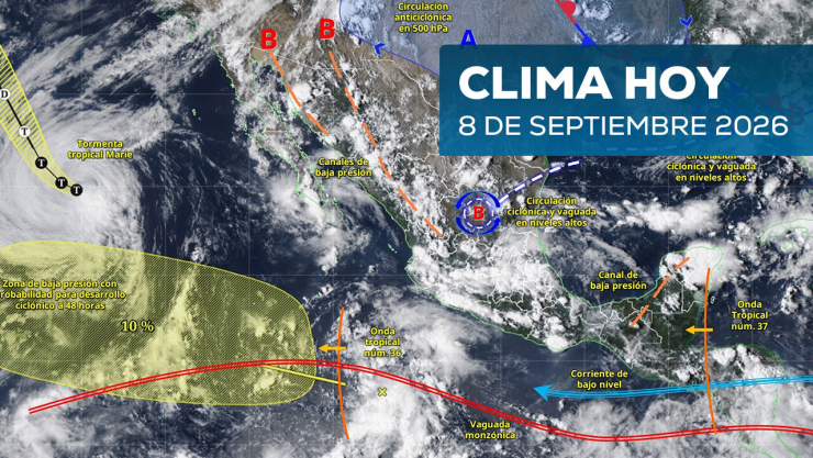 Clima en México 8 de septiembre 2026