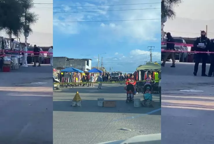 Hallan a hombre muerto dentro de un auto en sobreruedas de Tijuana, hoy 7 de enero de 2025