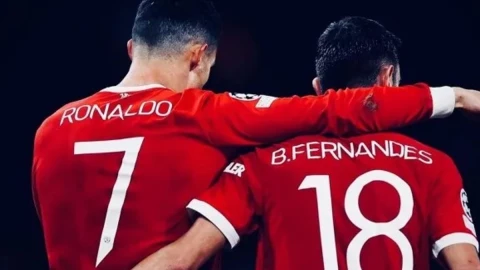 Bruno Fernandes y Cristiano Ronaldo 