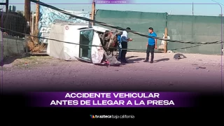 Accidente vehicular antes de llegar a la presa.