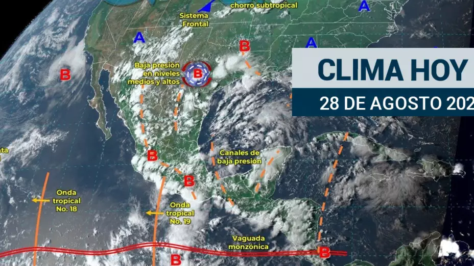 Estos son los estados donde se pronostican fuertes lluvias.