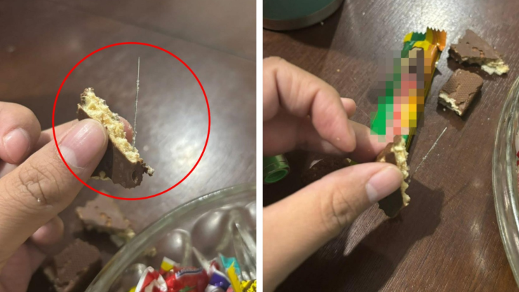 aguja dentro de dulce