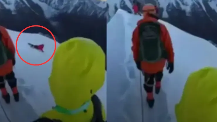 VIDEO | Muere alpinista tras caer por tomarse una selfie en el monte Nama, China