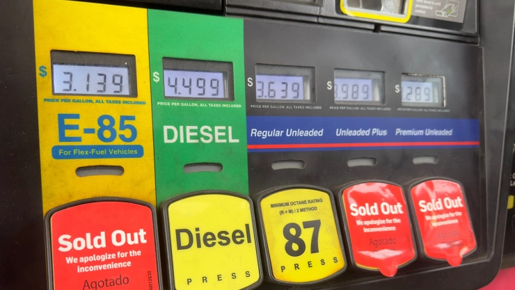 Un marcador de gasolina