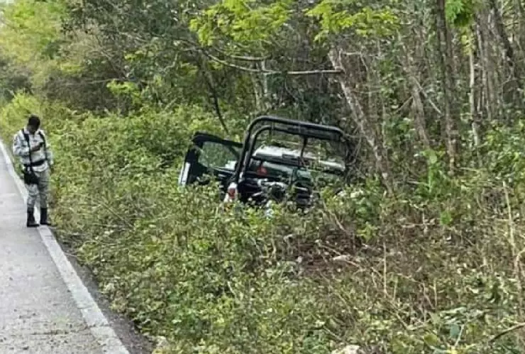 Elementos de la Guardia Nacional sufre accidente de tránsito en Lázaro Cárdenas