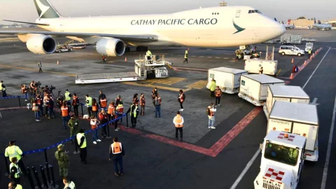 México recibe un millón de vacunas de Sinovac, el embarque más grande