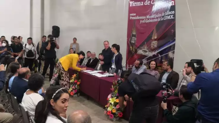 Claudia Sheinbaum encabeza convenio entre Jalisco y CDMX