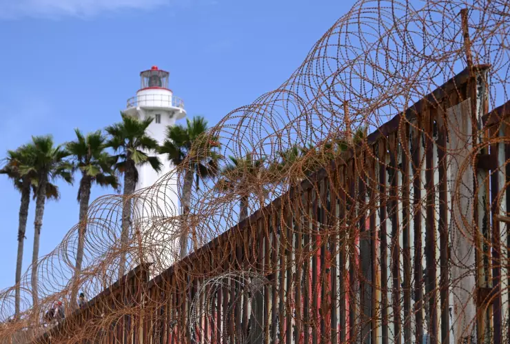 La frontera de Estados Unidos y México.