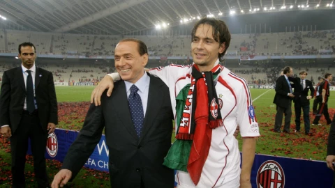 Silvio Berlusconi con el Milan