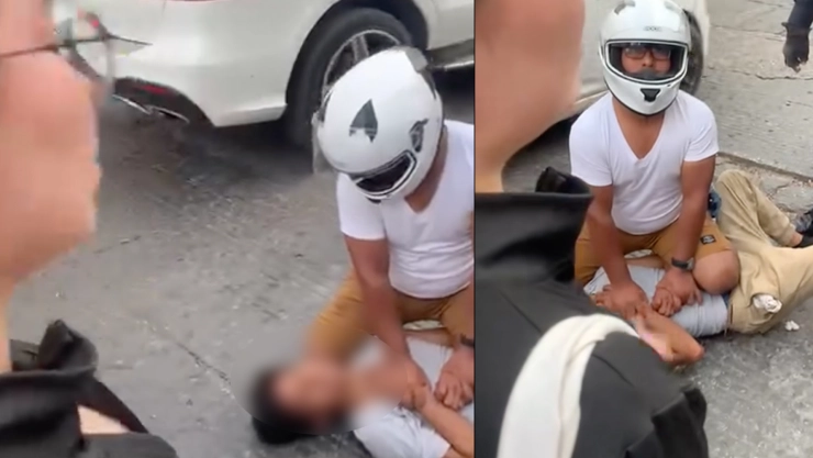 Caos en el centro de Tuxtla Gutiérrez: Ciudadanos atrapan a delincuente tras asalto.