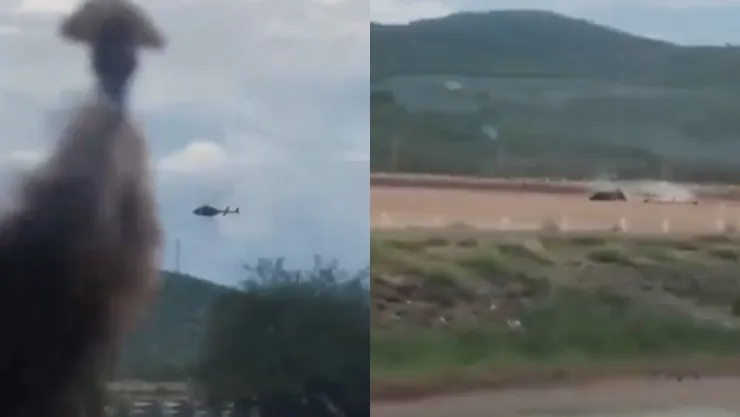 VIDEO: ¡FUERTES IMÁGENES! Así fue captado la caída de un helicóptero en la Laguna de Sayula