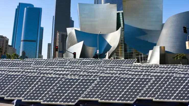 Paneles solares en Los Ángeles, California