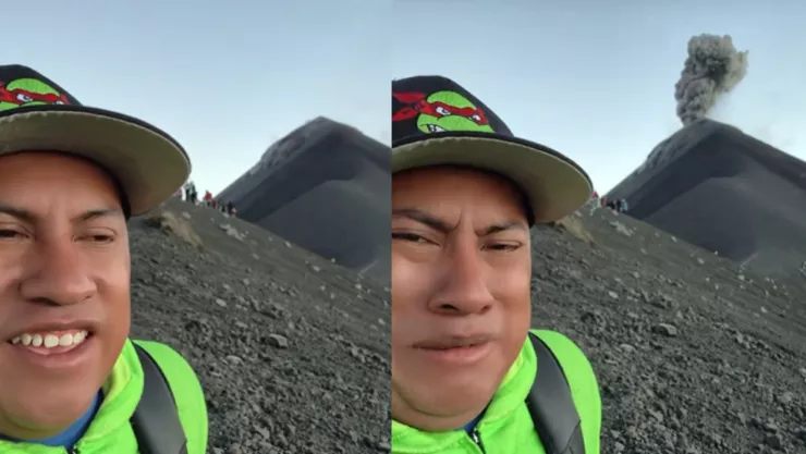 felicitación volcán fumarola