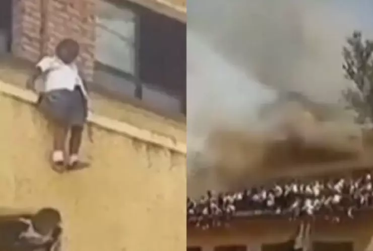 VIDEO Niñas saltan al vacío para escapar del fuego en escuela del Congo.jpg